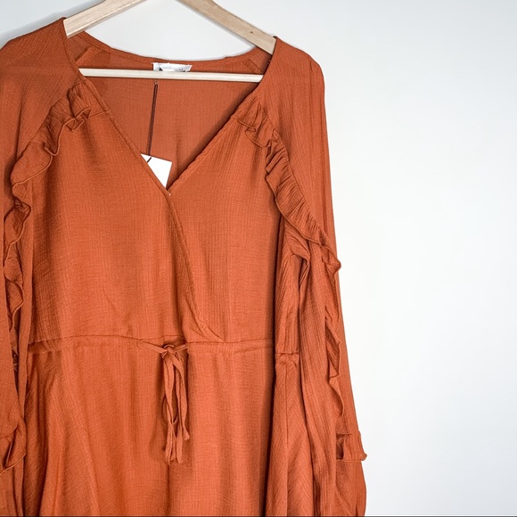 NWT &MERCI RUST RUFFLE ROMPER - Picture 5 of 11